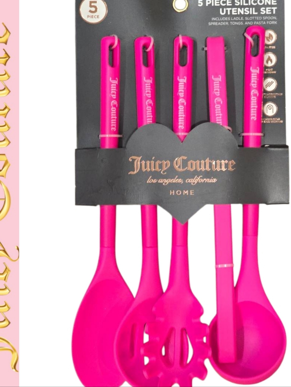 Juicy Couture Home 5-PC Silicone Kitchen Utensil Set